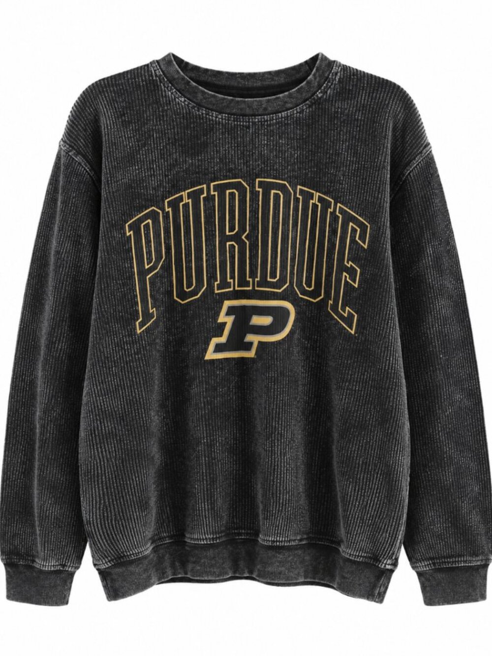 Pressbox Purdue Boilermakers Women's Vintage Wash Crewneck Sweatshirt L
